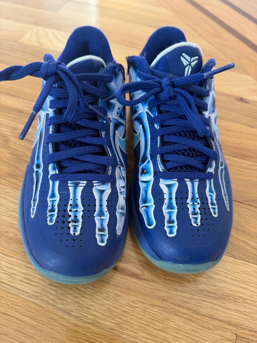 Nike Blue Skeletal Graphic Low-Top Basketball Shoes